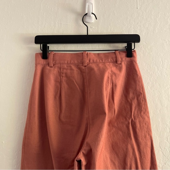 & Other Stories High Rise Wide Leg Patch Pocket Pants Light Rust Color Size 4 - Picture 5 of 9